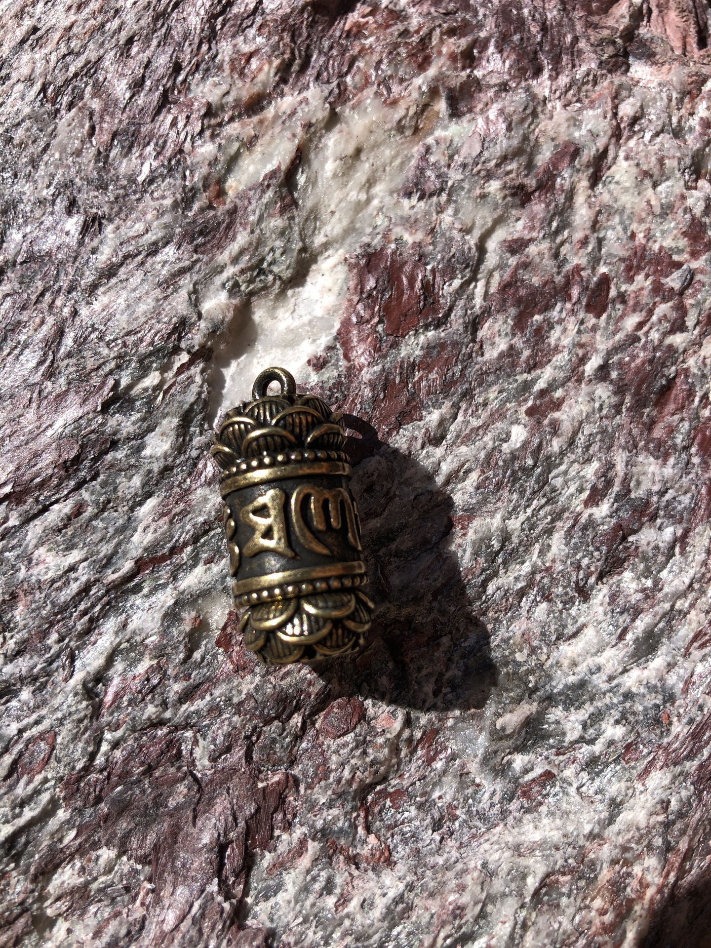 Rituális tárgyak - Mini imamalom medál  Mini imamalom bronz medál