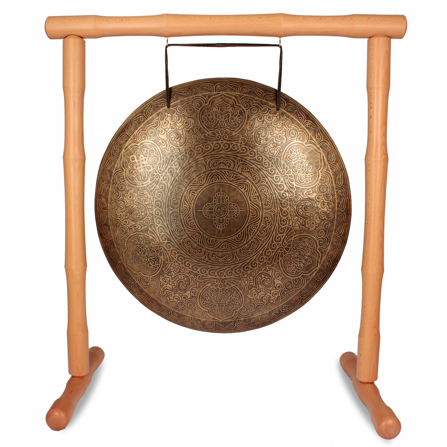 Gong - Gong RAJASTHAN - Szerencse Mandala motívummal 50 cm  Ezt a gyönyörű lapos gongot szeretettel kézzel készítették Indiában. A műal