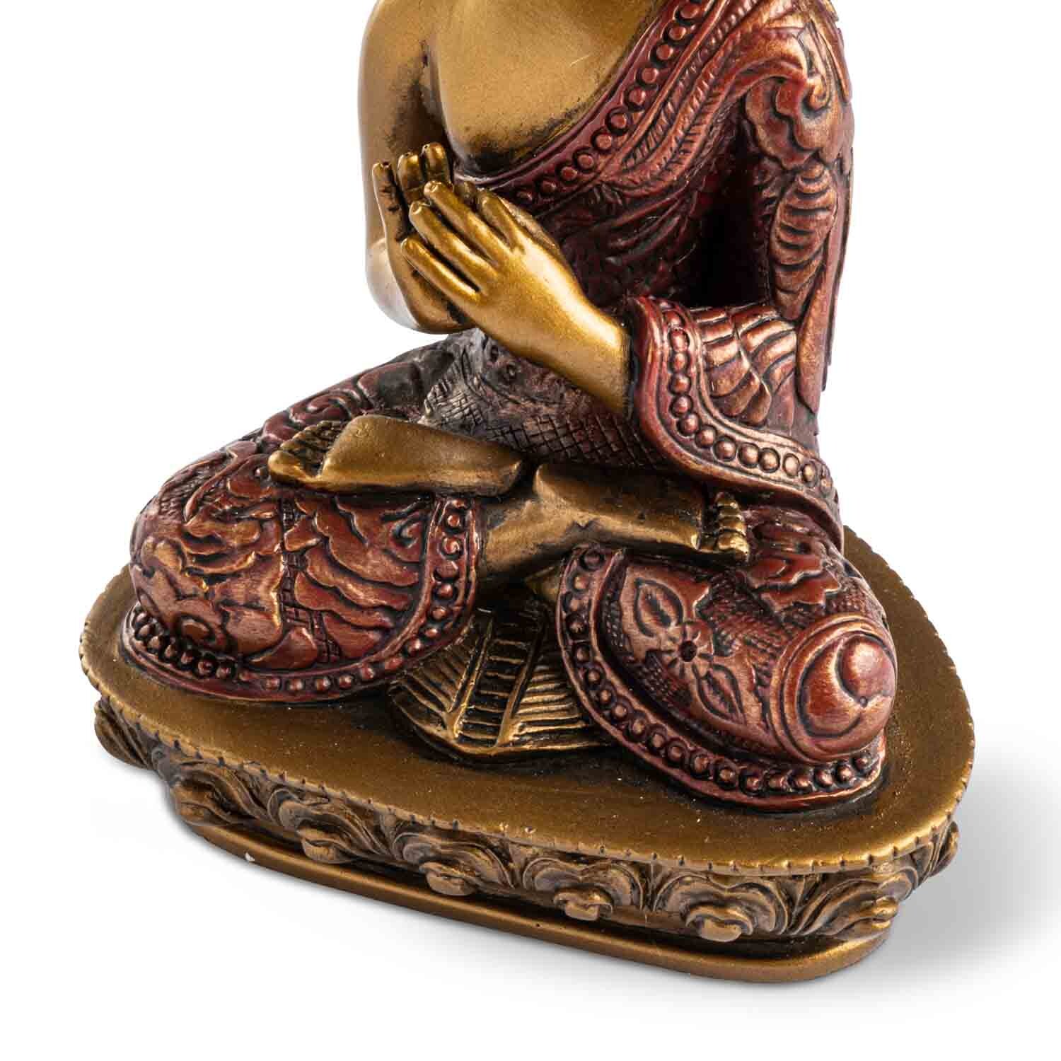 Buddha szobrok - Buddha szobor - A Dharma kereke - Színes - 13 cm  K&eacute;zzel k&eacute;sz&iacute;tett term&eacute;k Thaif&ouml;ldről. Ebben 