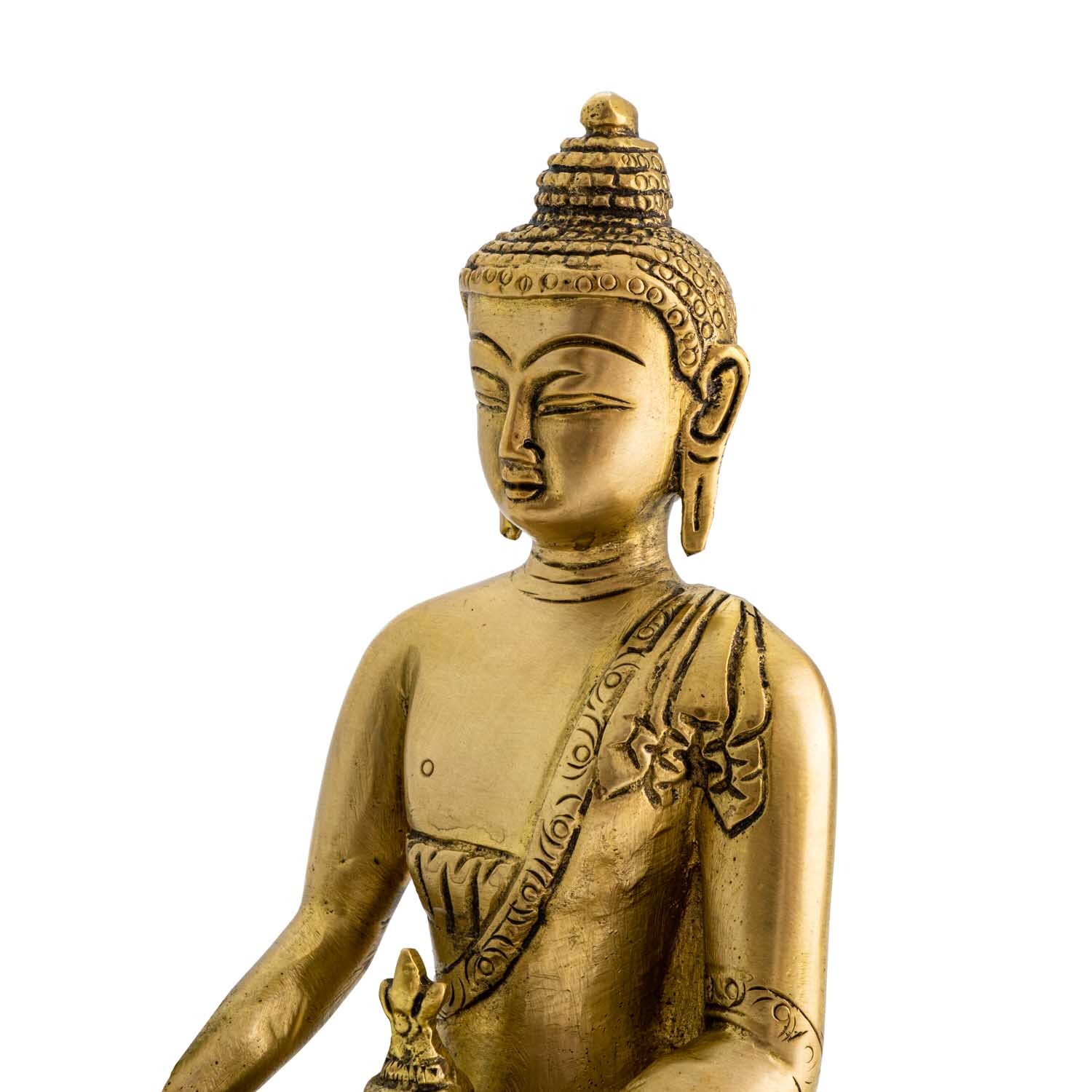 Buddha szobrok - Gyógyító Buddha szobor - réz - 20 cm   