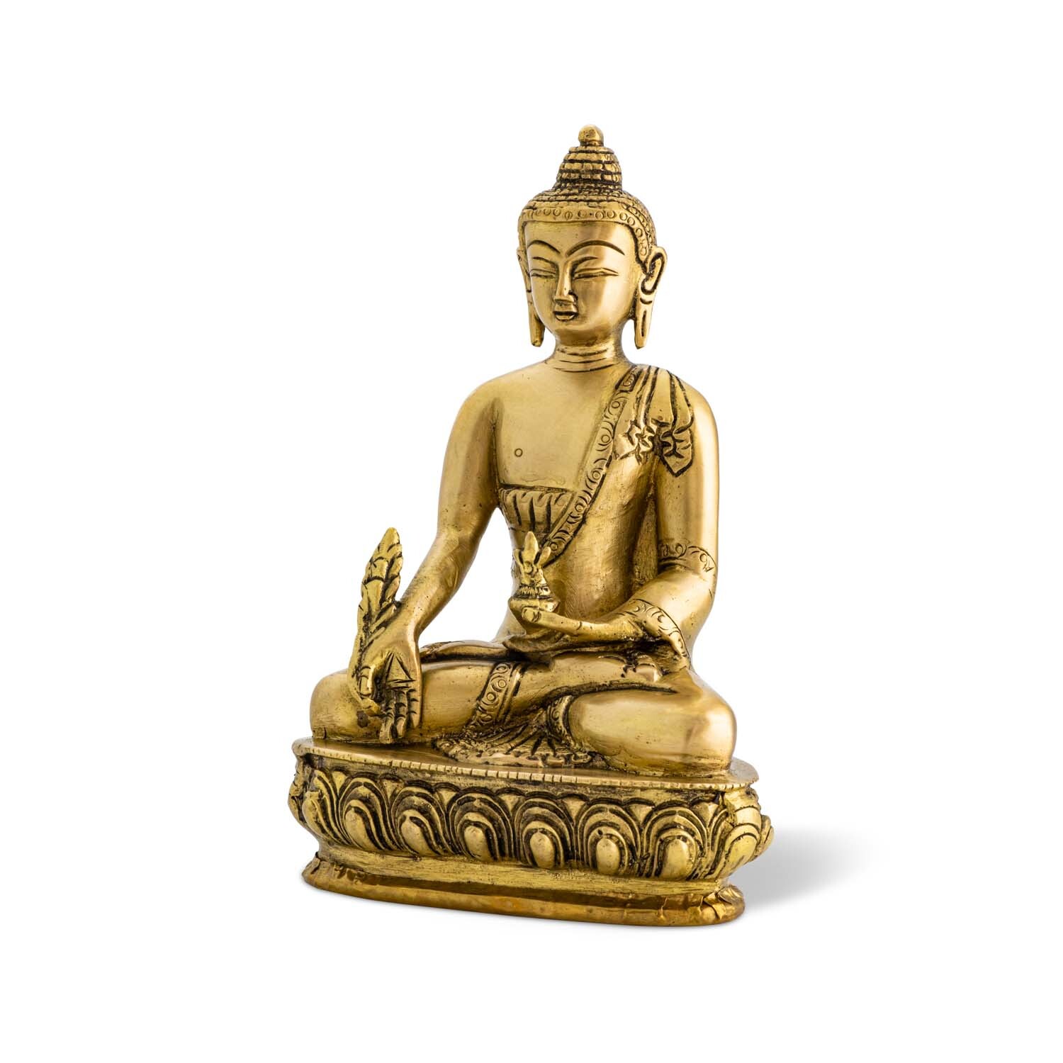 Buddha szobrok - Gyógyító Buddha szobor - réz - 20 cm   