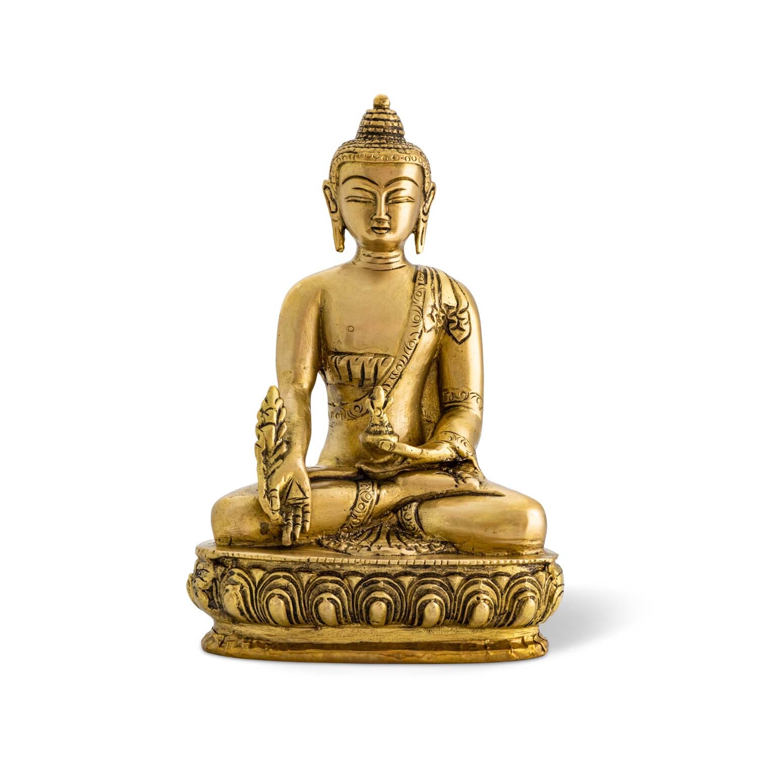 Buddha szobrok - Gyógyító Buddha szobor - réz - 20 cm   