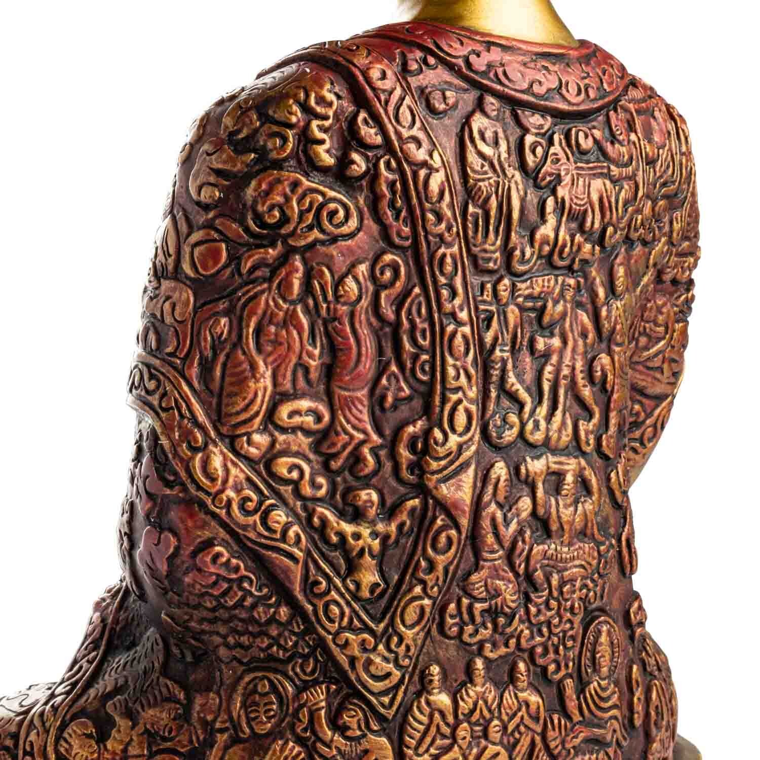 Buddha szobrok - Amitabha Buddha Meditáló - Színes szobor - 30 cm   Buddha Amithaba - Vágy és ragaszkodás. Amithaba Buddha egyike az 5 transzce