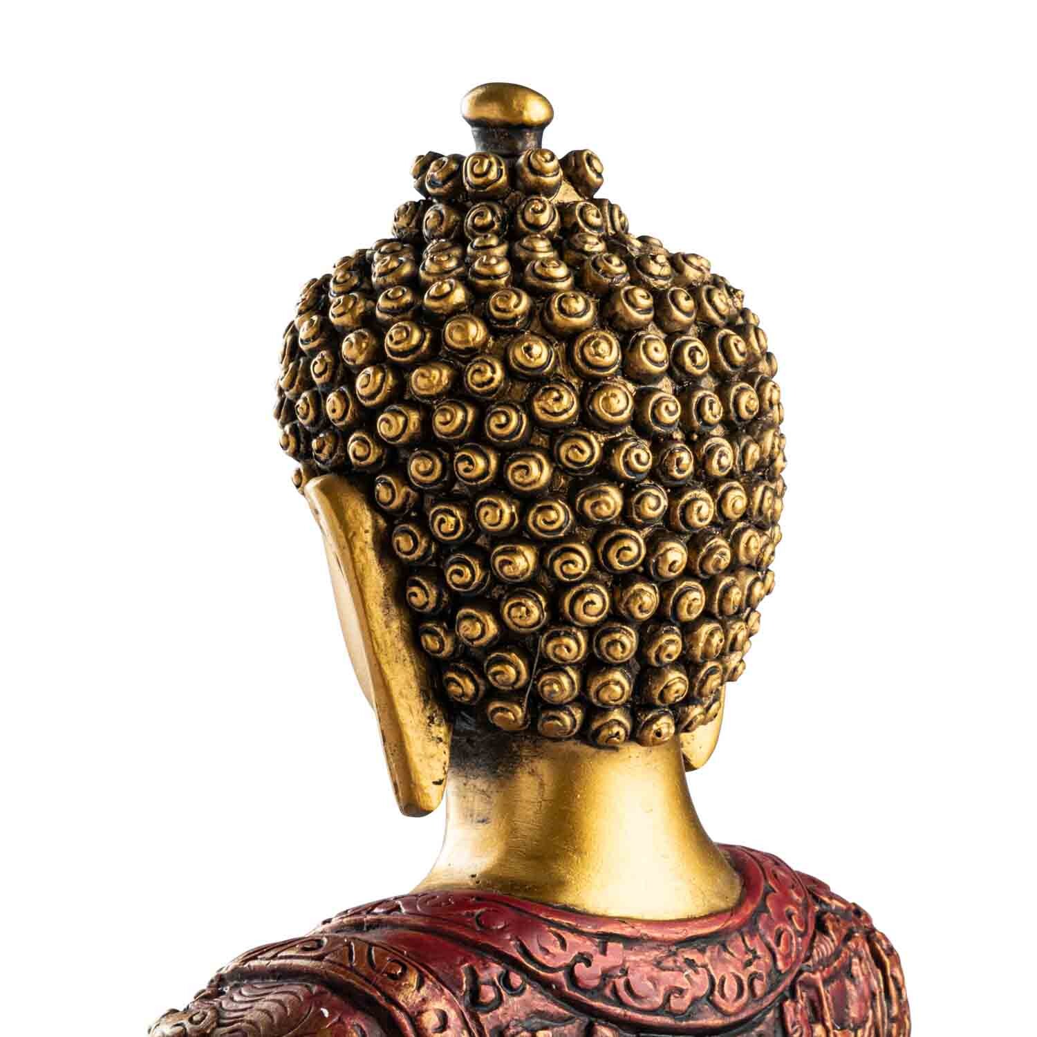 Buddha szobrok - Amitabha Buddha Meditáló - Színes szobor - 30 cm   Buddha Amithaba - Vágy és ragaszkodás. Amithaba Buddha egyike az 5 transzce