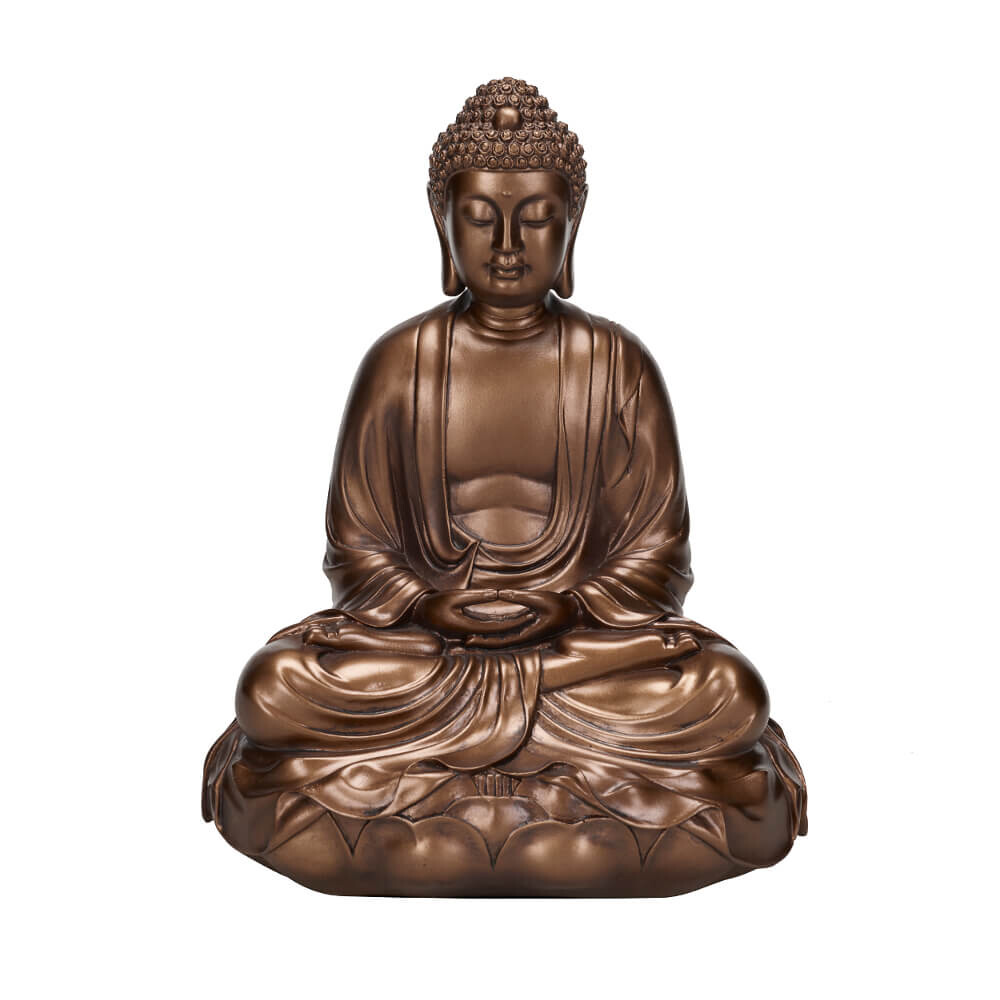 Buddha szobrok - Buddha szobor - Meditáló - Bronzszínű - 29 cm  Amit&aacute;bha Buddha a legismertebb Buddha Jap&aacute;nban (ott Amida n&e 