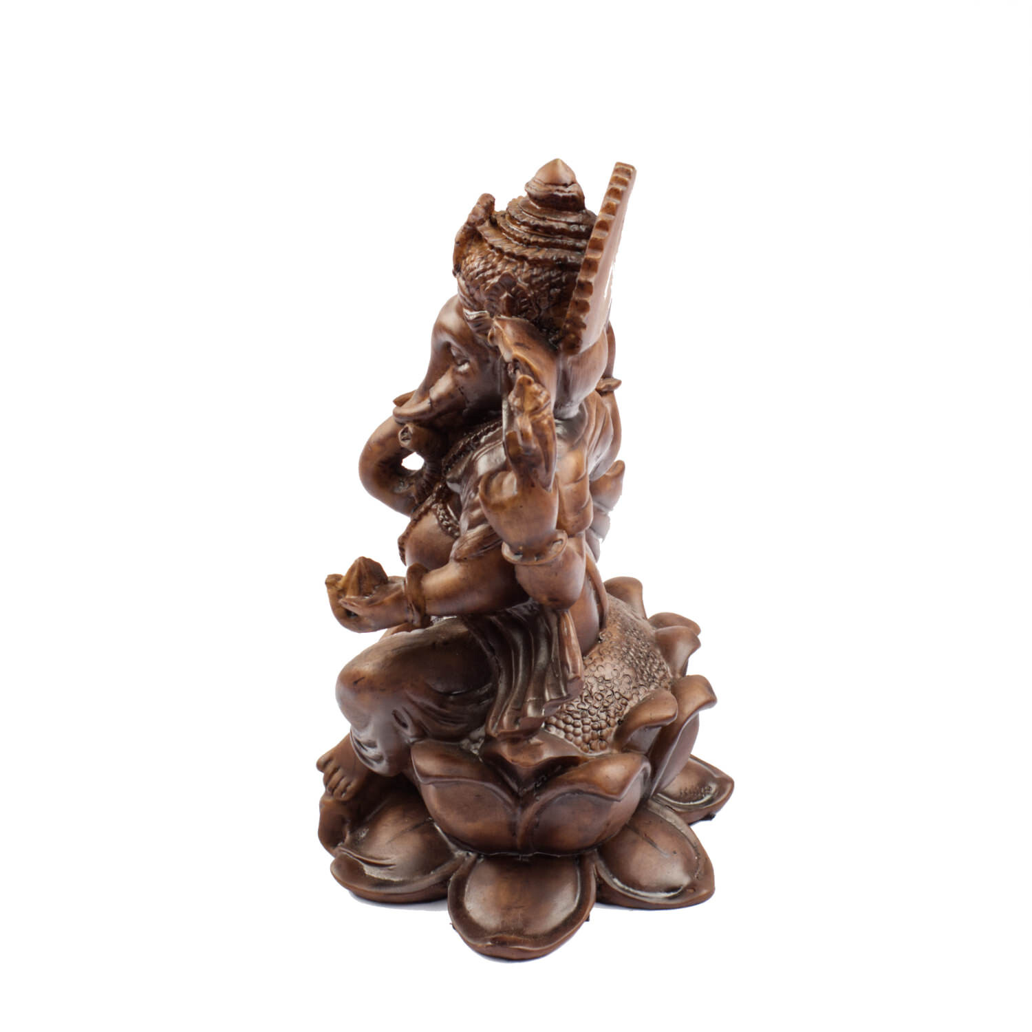 Ganésa szobrok - Ganésa szobor lótuszüléseben - Bronz - 21 cm  Ganesha, m&aacute;s n&eacute;ven Ganapati, a b&ouml;lcsess&eacute;g &eacute