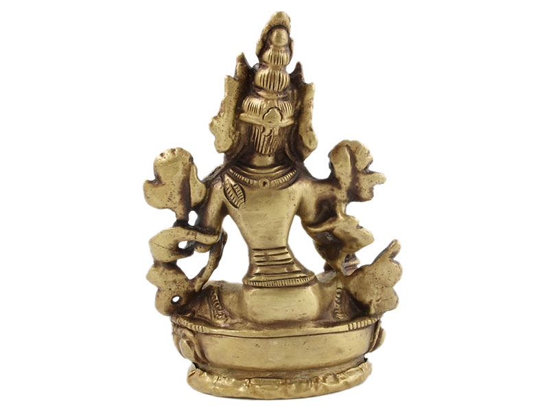 Tara szobrok - Zöld Tara szobor - Sárgaréz - 9,5 cm   