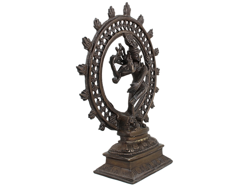 Siva szobrok - Shiva Nataraja szobor - Sárgaréz - 21 cm   