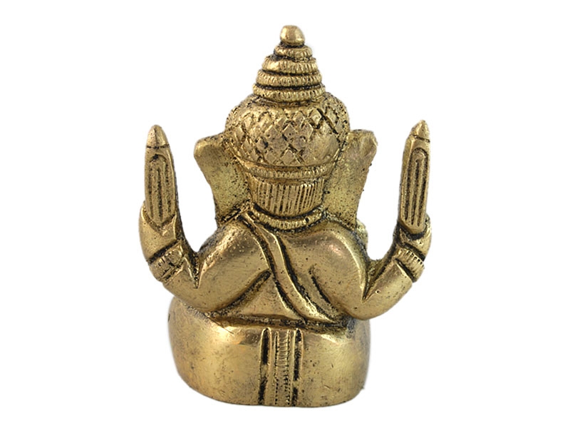 Ganésa szobrok - Ganésa szobor - Sárgaréz - 5,5 cm  Ganesha, m&aacute;s n&eacute;ven Ganapati, a b&ouml;lcsess&eacute;g &eacute 