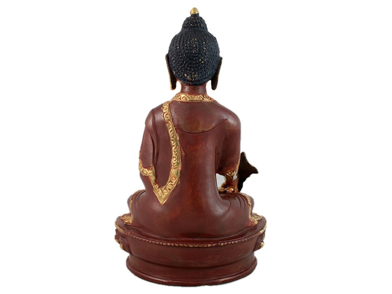 Buddha szobrok - Gyógyító Buddha szobor - Tűzarany - 21 cm   