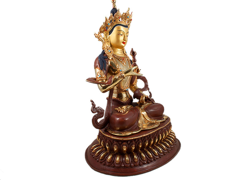 Buddha szobrok - Vajrasattva Buddha szobor - Tűzarany - 48 cm   