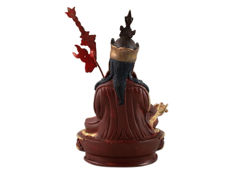 Buddha szobrok - Padmasambhava Guru Rinpoche szobor - Tűzarany - 15 cm   