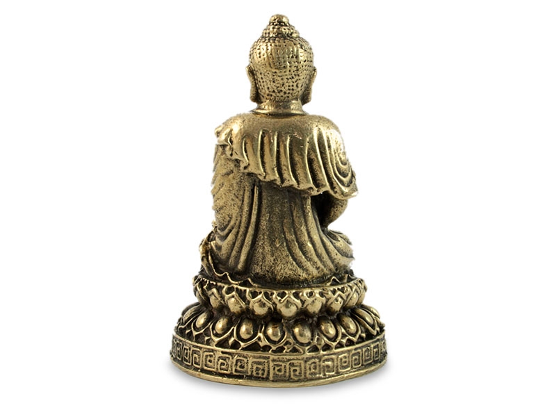 Buddha szobrok - Kis Buddha szobor - Dhyana Mudra - Sárgaréz - 6 cm   