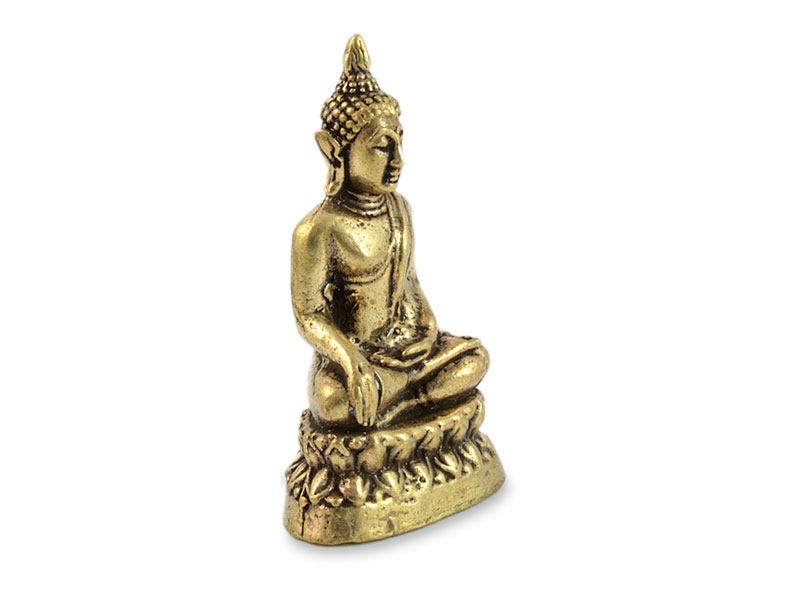Buddha szobrok - Kis Akshobhya Buddha szobor - Sárgaréz - 3 cm   