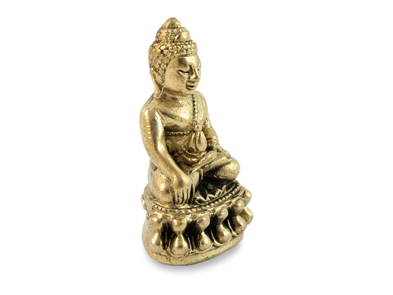 Buddha szobrok - Kis Akshobhya Buddha szobor - Sárgaréz - 3 cm