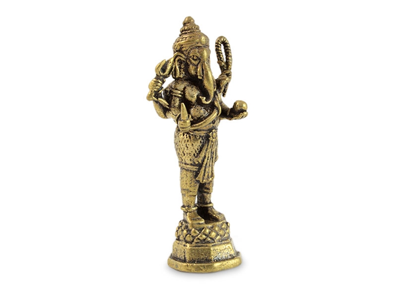 Ganésa szobrok - Kis Ganésa álló szobor - Sárgaréz - 4,5 cm  Ganesha, m&aacute;s n&eacute;ven Ganapati, a b&ouml;lcsess&eacute;g &eacute 