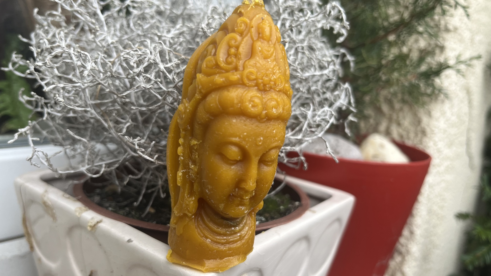 Gyertyák - Buddha gyertya - méhviasz 2   Balatoni méhészetből származó 100 % &nbsp;természetes méhviaszból kézzel ké 