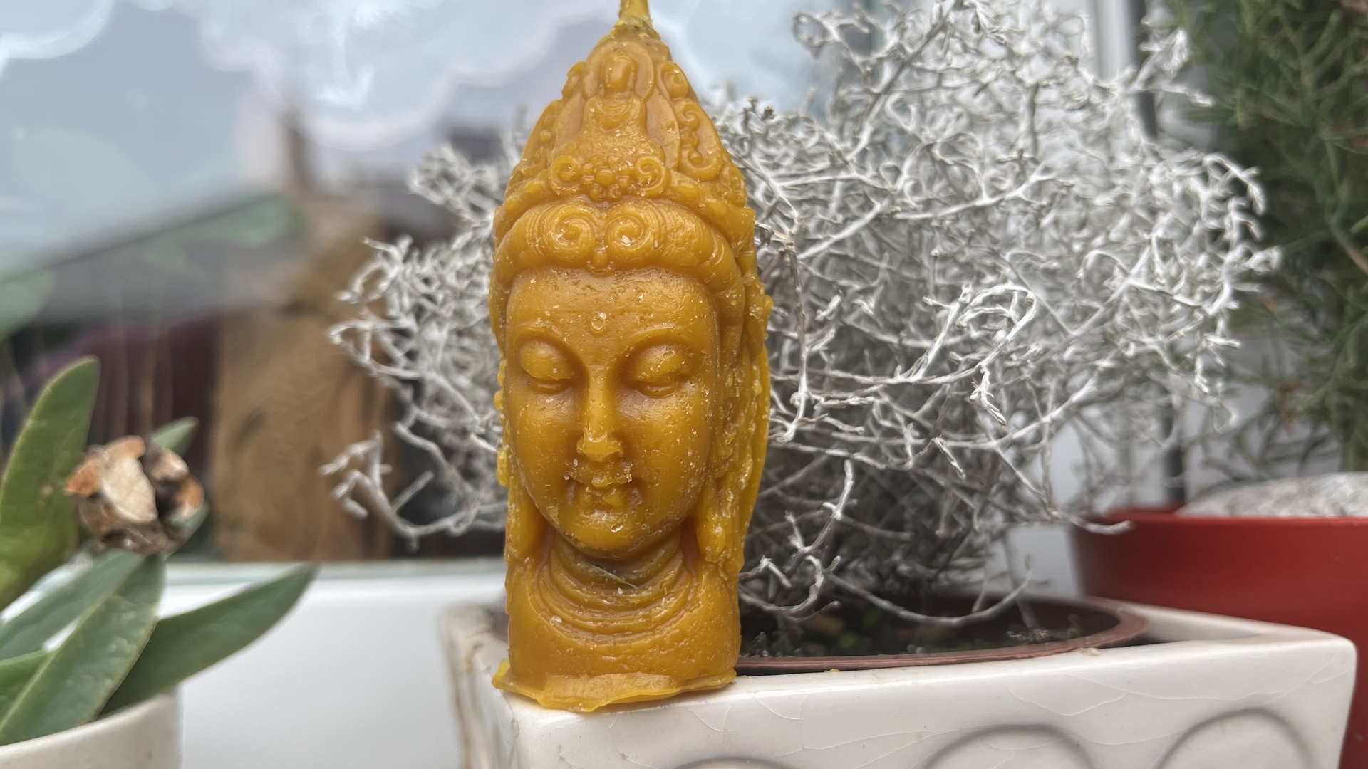Gyertyák - Buddha gyertya - méhviasz 2   Balatoni méhészetből származó 100 % &nbsp;természetes méhviaszból kézzel ké 