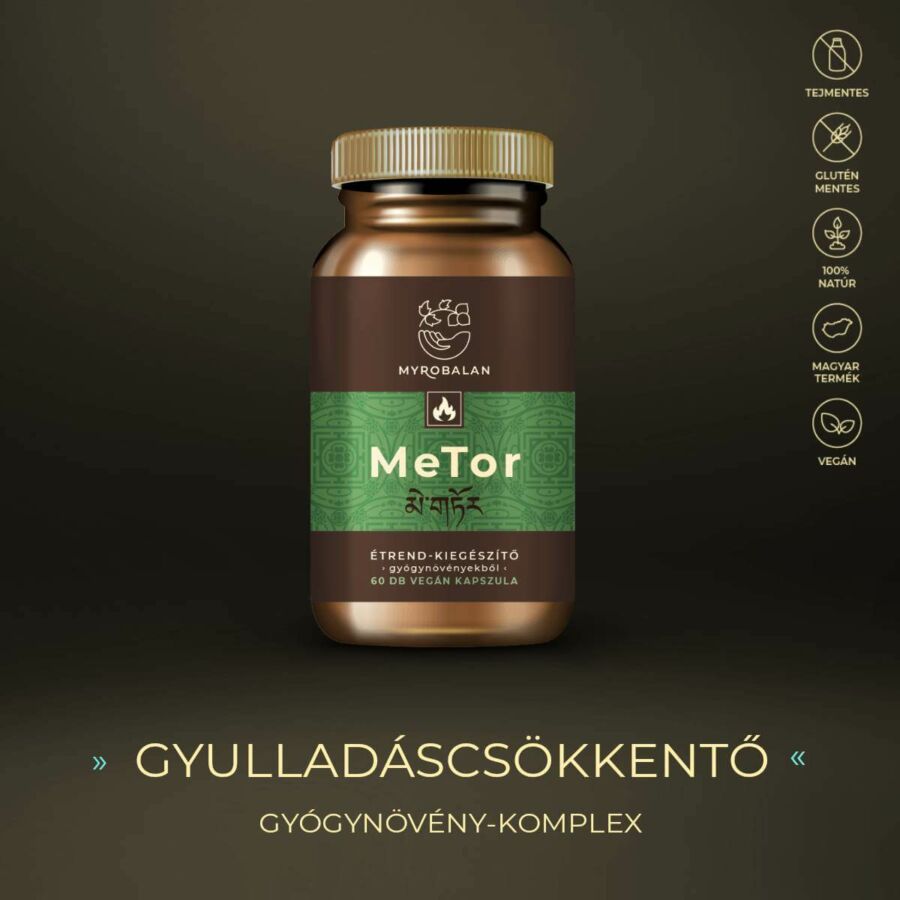 Myrobalan gyógykészítmények - Metor Gyulladáscsökkentő gyógynövény-komplex A MeTor gy&oacute;gyn&ouml;v&eacute;nyes k&eacute;sz&iacute;tm&eacute;ny 18 