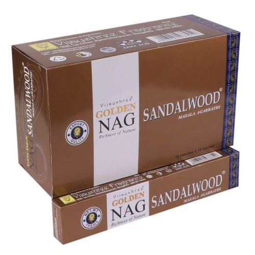 Golden Nag Sandalwood-Szantálfa masala füstölő  Golden Nag Masala füstölő
