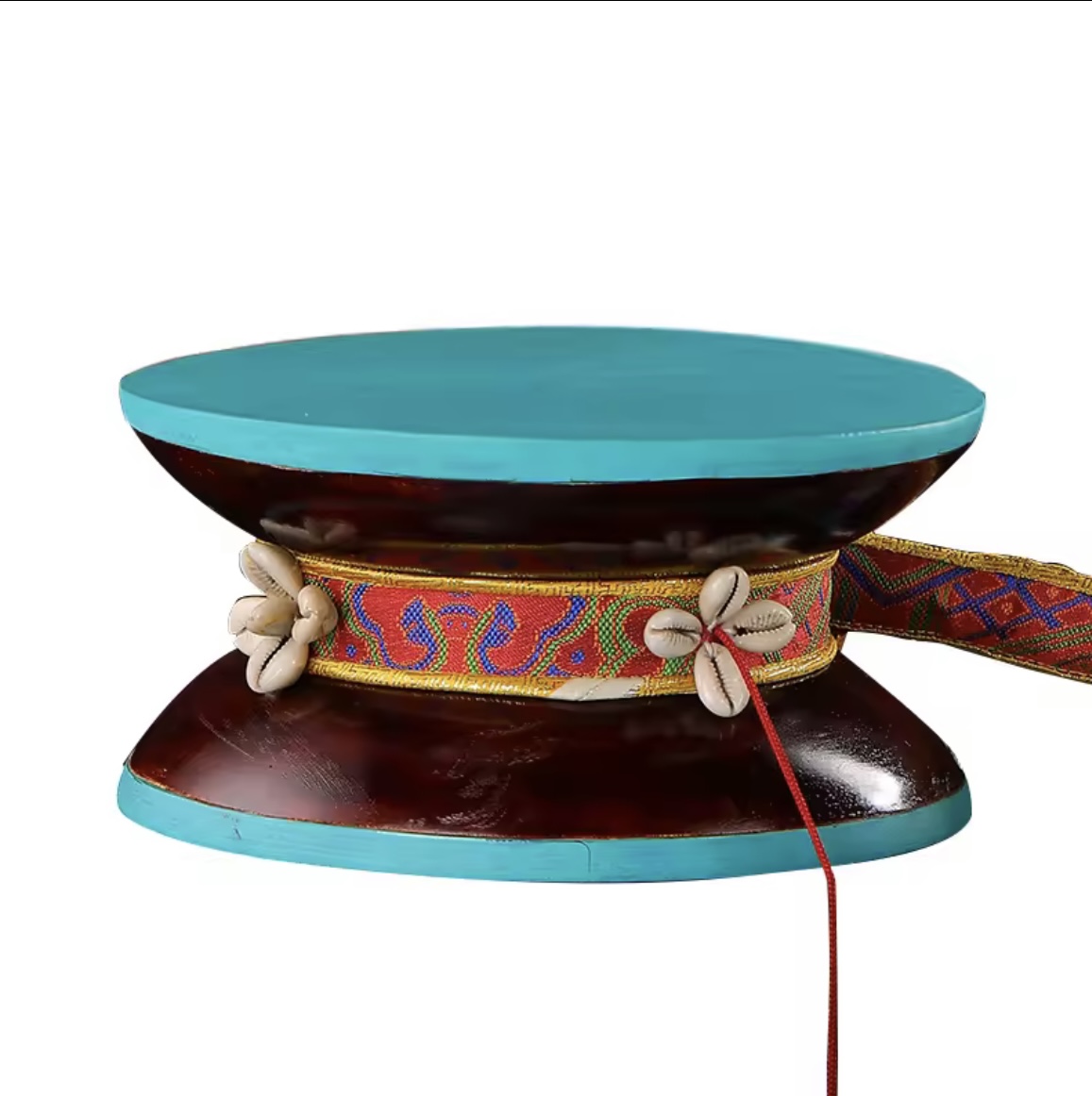 Rituális tárgyak - Tibeti buddhista damaru dob -Chod drum - Nagy Csö dob A V&aacute;g&aacute;s (tibeti&uuml;l: cs&ouml;) medit&aacute;ci&oacute;s gy