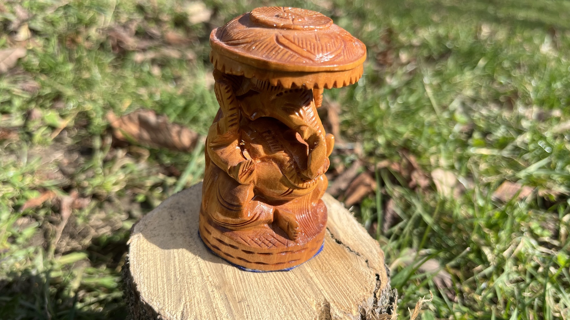 Ganésa szobrok - Ganesha kis fa szobor  Ganesha kis fa szobor 