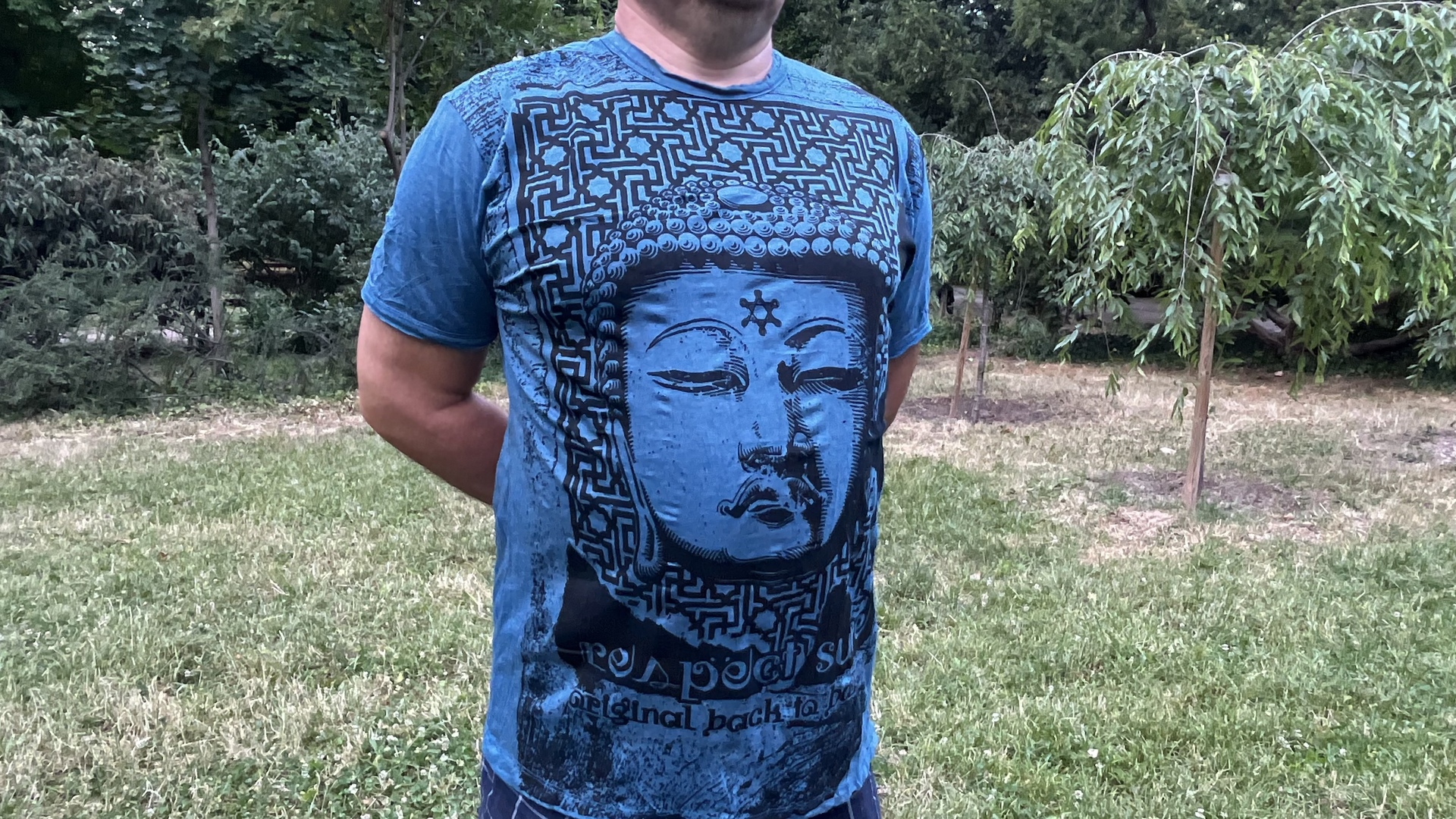 Férfi póló - Thai férfi póló - Buddha - kék  F&eacute;rfi thai p&oacute;l&oacute; 100% pamutb&oacute;l k&eacute;sz&uuml; 