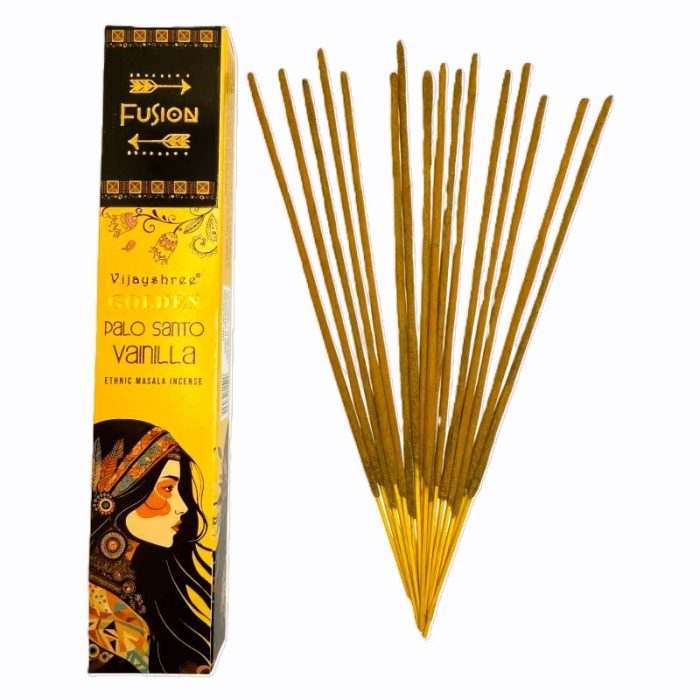 Golden Nag Füstölő - Golden Fusion Palo Santo & Vanilla masala füstölő   