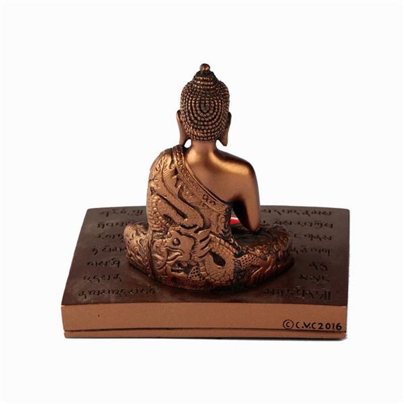 Buddha szobrok - Buddha szobor gyertyatartó - 13 cm  A gazdagon d&iacute;sz&iacute;tett &eacute;s r&eacute;szletgazdag Buddha k&