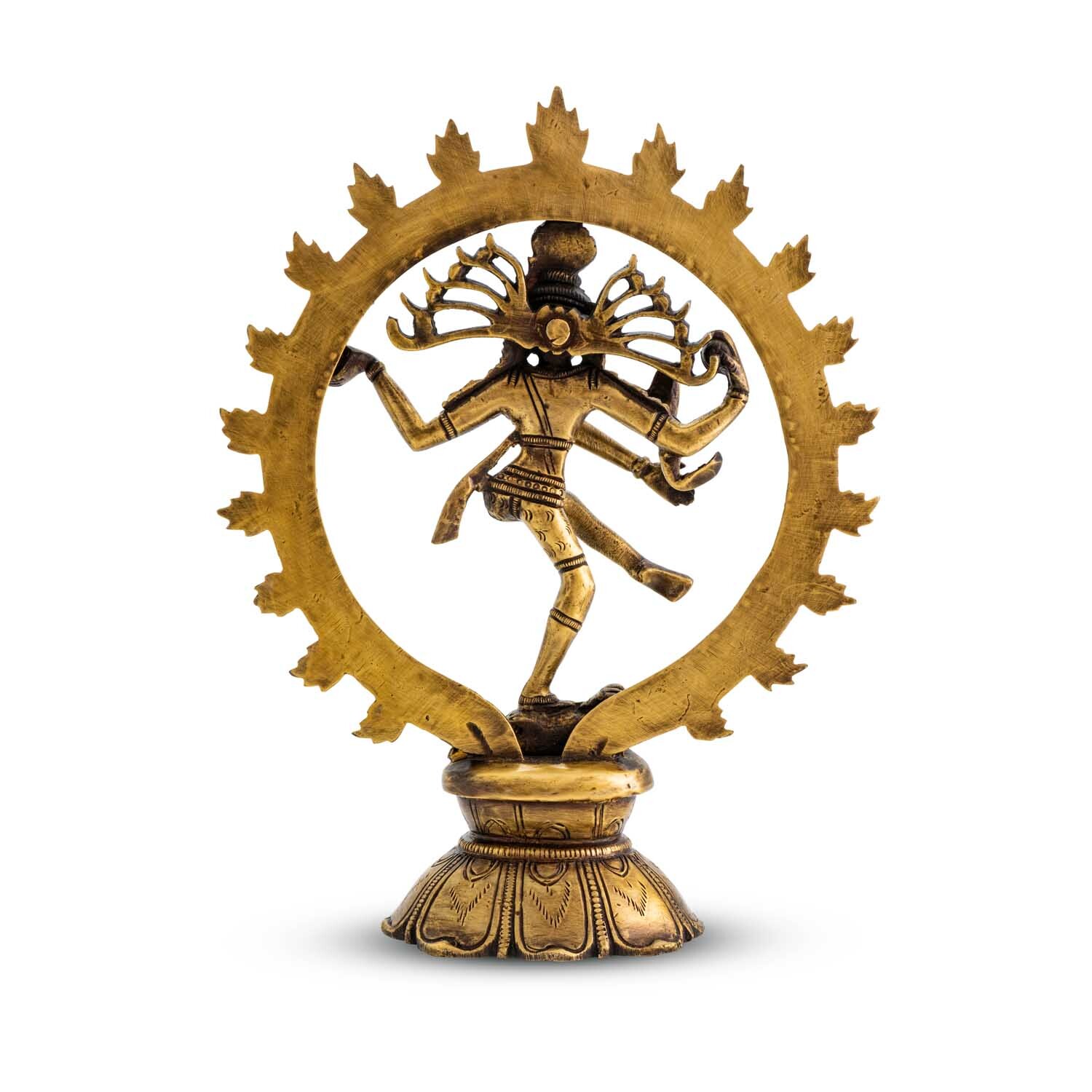Siva szobrok - Siva Nataraja szobor - Sárgaréz - 24 cm   