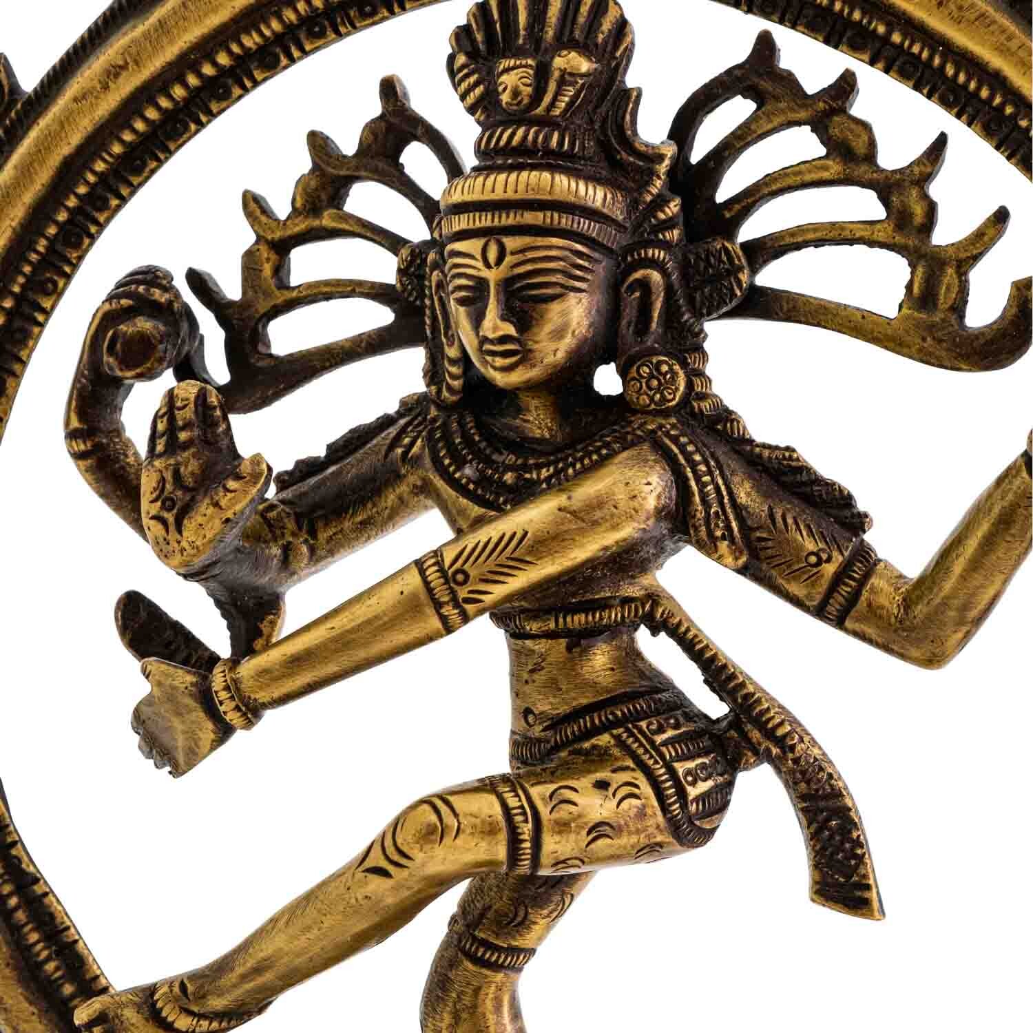 Siva szobrok - Siva Nataraja szobor - Sárgaréz - 24 cm   