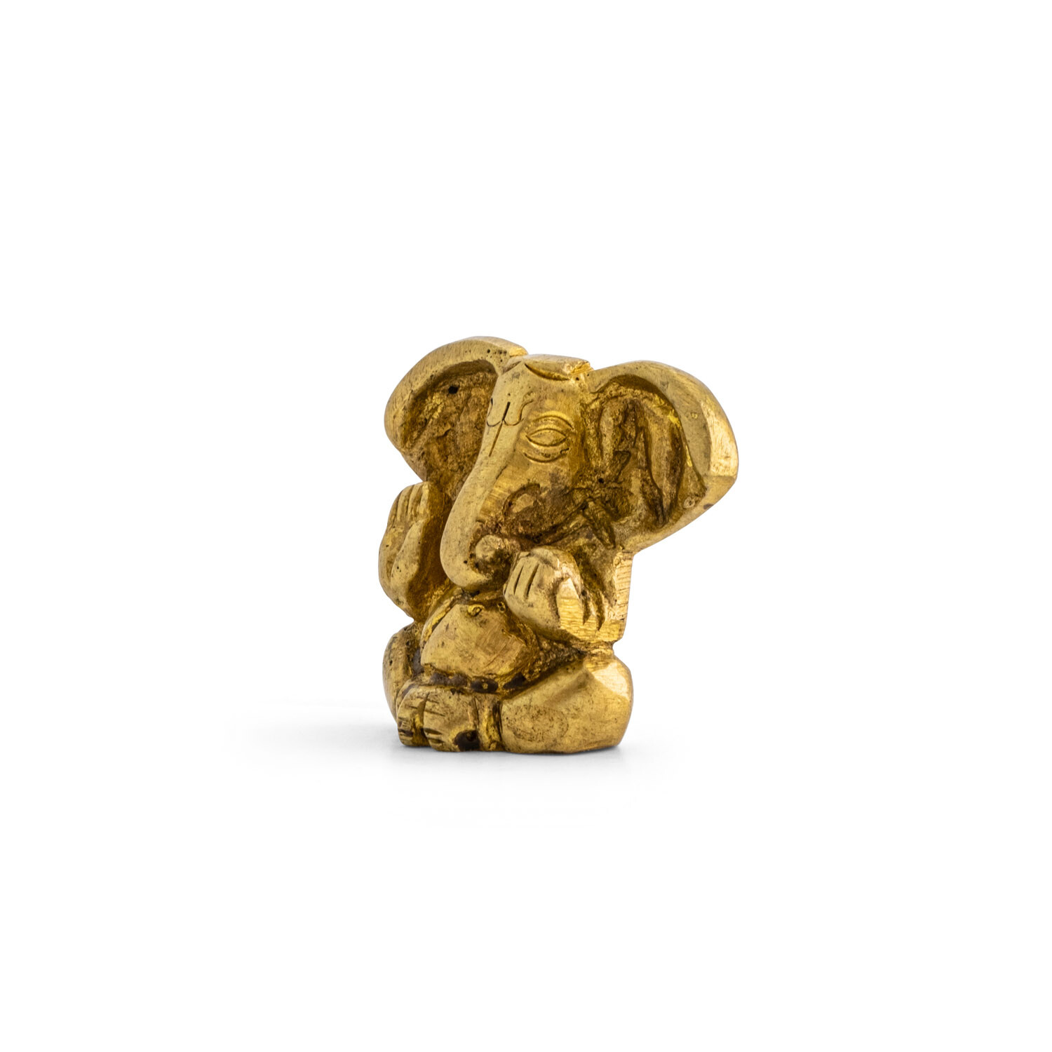 Ganésa szobrok - Ganésa ülő szobor - Sárgaréz - 3 cm  Ganesha, m&aacute;s n&eacute;ven Ganapati, a b&ouml;lcsess&eacute;g &eacute 