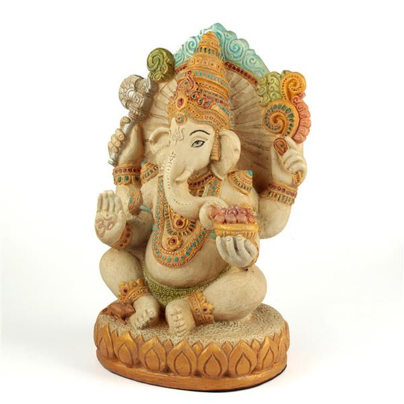Ganésa szobrok - Ganésa nagy, ülő - 35 cm  Ganesha, m&aacute;s n&eacute;ven Ganapati, a b&ouml;lcsess&eacute;g &eacute 
