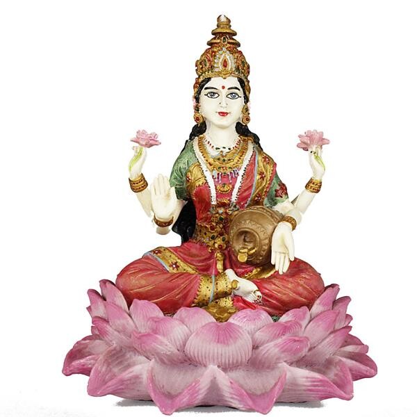Tara szobrok - Lakshmi lótusz ülésben - 25 cm   