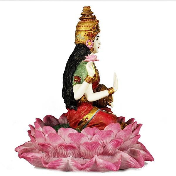 Tara szobrok - Lakshmi lótusz ülésben - 25 cm   