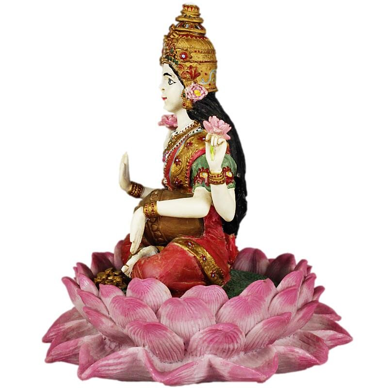 Tara szobrok - Lakshmi lótusz ülésben - 25 cm   