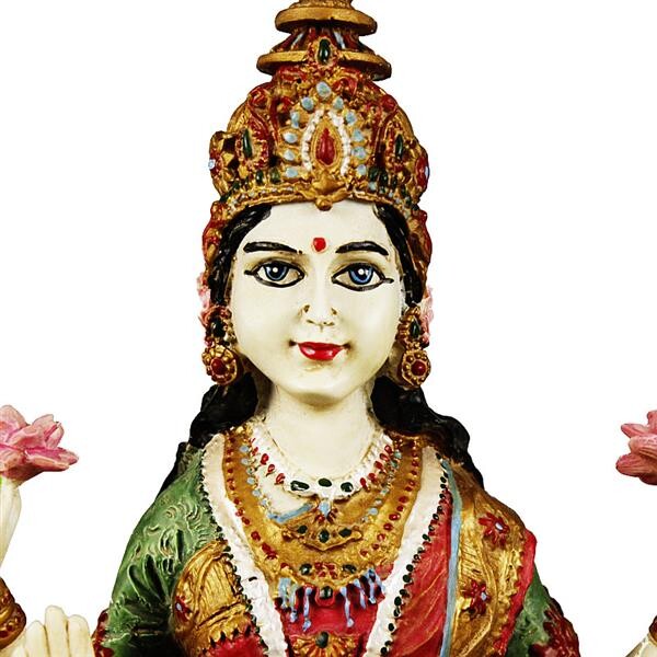 Tara szobrok - Lakshmi lótusz ülésben - 25 cm   