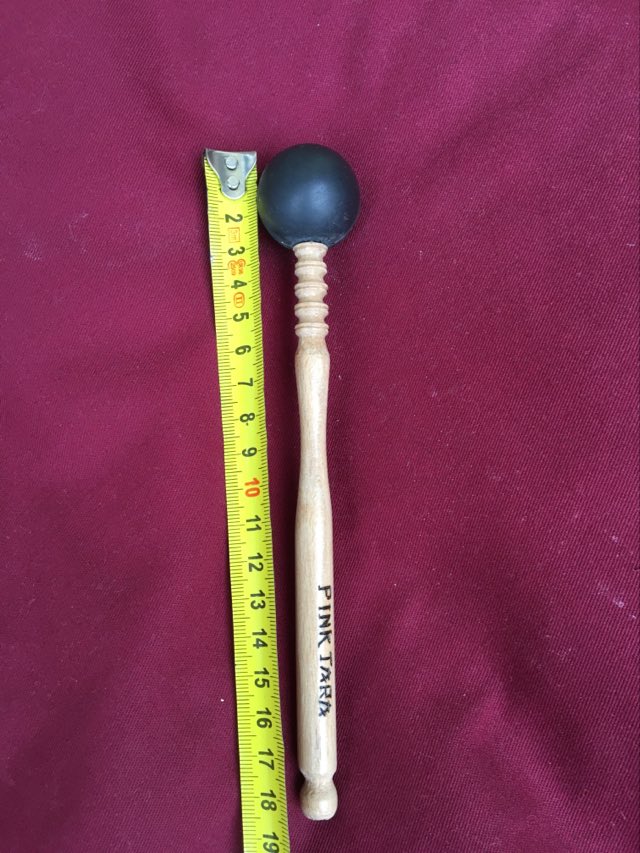 Gumi ütők - Rövid gumi ütő hangtálakhoz és gonghoz  Egyedi kézzel készített gumiütők ,pácolt lakkozott,20cm hosszú fa nyéllel,1