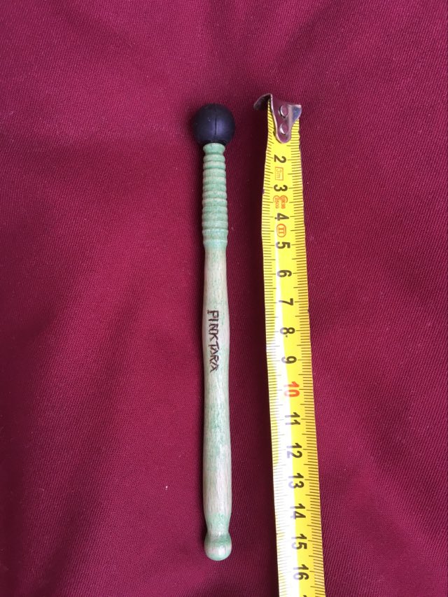 Gumi ütők - Hosszú gumi ütő hangtálakhoz és gonghoz 15 mm Egyedi kézzel készített gumiütők ,pácolt lakkozott, 20cm hosszú fa nyéllel,